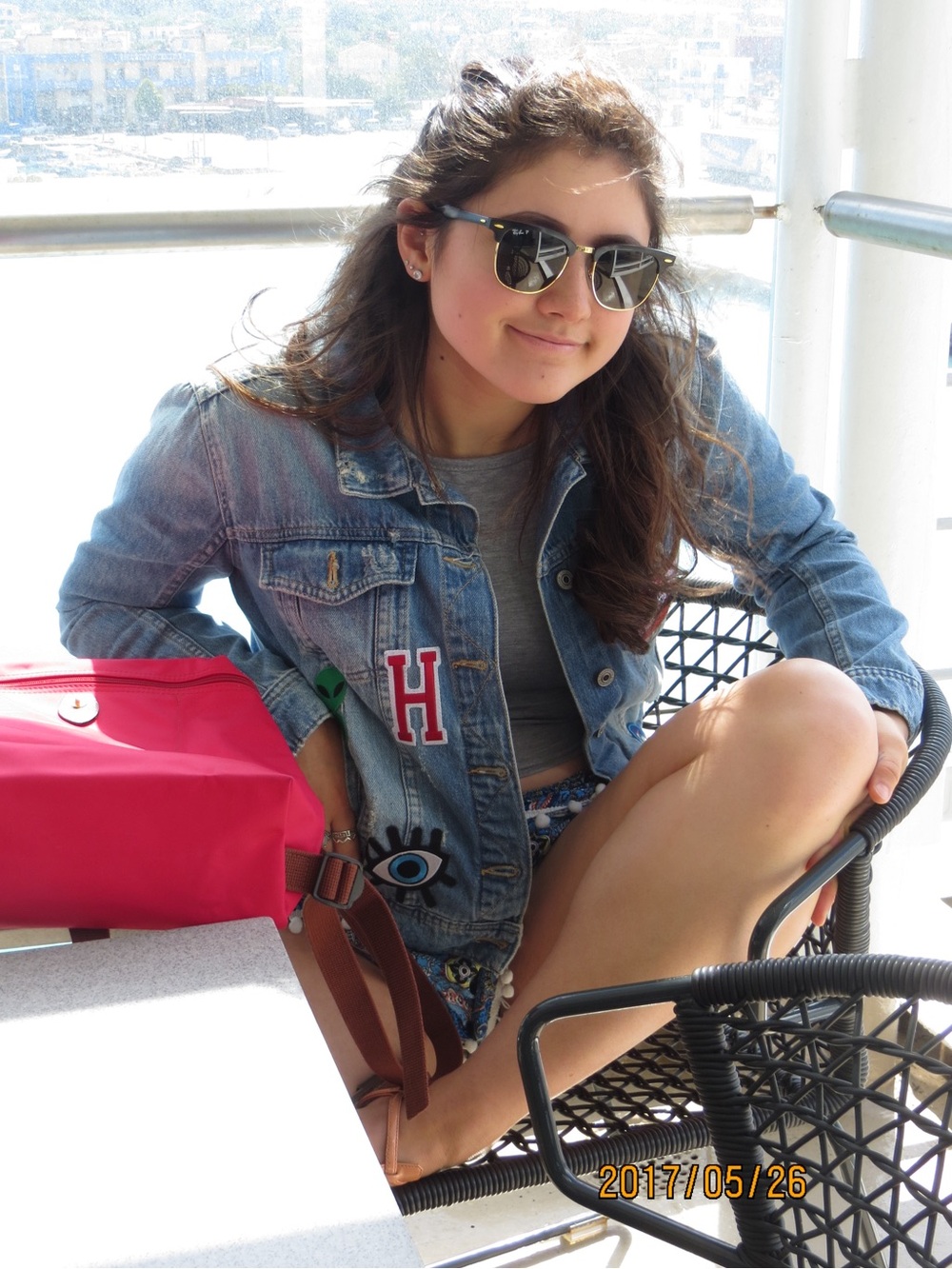 Denim jacket with oatches - Picture 7 of 8